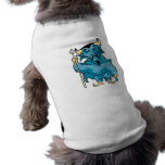 Blue Cartoon Devil Dog T-shirt