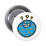 Blue Cartoon Germ Buttons