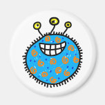 Blue Cartoon Germ Magnets