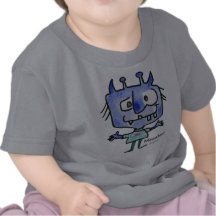 Blue Cartoon Monster #22 Baby T Shirt