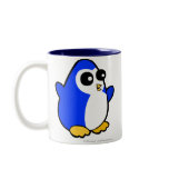 Blue cartoon penguin from South Pole Drinking Mug 