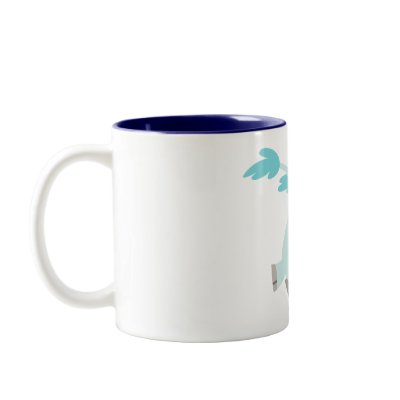 Blue Cartoon Unicorn  mug by Lioness_Graphics