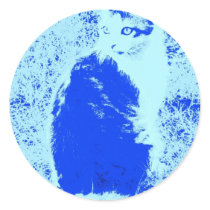 Blue Cat, blue kitty Sticker