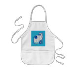 'blue cat' digital painting apron