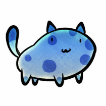 Blue Cat Pin Photo Cut Outs