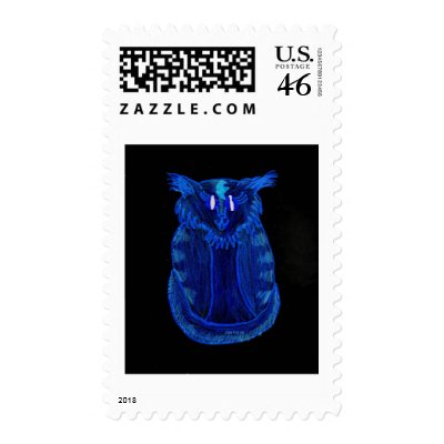 Blue Cat Postage Stamps by FlashAllen
