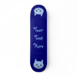 Blue Cat! Vector Art. Animal Face. Add Your Text! skateboards