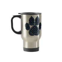 Blue Celtic Pawprint Travel Mug