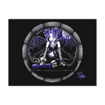 "Blue Chained" Gothic Fairy Art Postcard