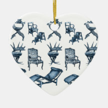 Blue chairs ornaments