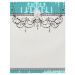 blue chandelier damask on blue aqua flyers