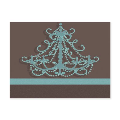 blue chandelier with chocolate background by partypassion