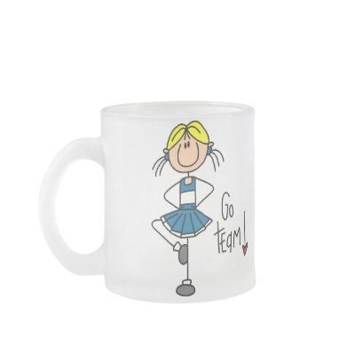 Blue Cheerleader Coffee Mugs by stick_figures