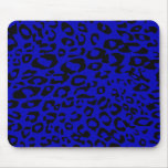 blue cheetah mouse pad