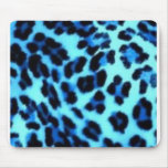 blue cheetah print mousepads