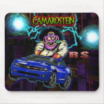 Blue Chevy Camaro RS Mousepad