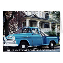 Blue Chevy Greeting Cards