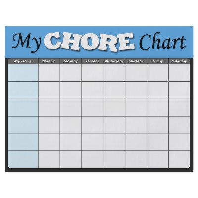 Blue Children's Chore Charts Custom Flyer by starzraven