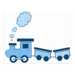 Blue Choo Choo Train Postcards