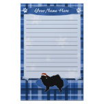 Blue Christmas American Eskimo Dog Stationery