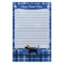Blue Christmas Black and Tan Coonhound Stationery
