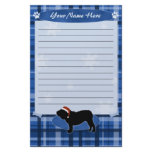 Blue Christmas English Bulldog Stationery