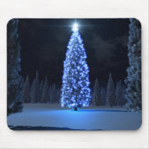 Blue Christmas Mousepad