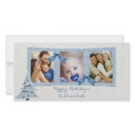 Blue Christmas Photo Card