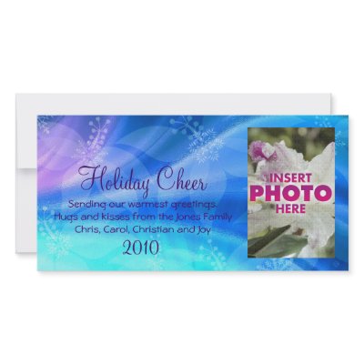 blue christmas customized photo card by PEARLelegance