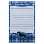 Blue Christmas Pit Bull Stationery