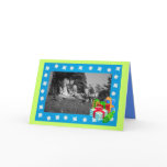 Blue Christmas Snow Photo Frame