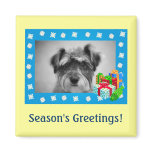 Blue Christmas Snow Photo Frame