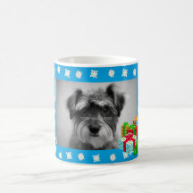 Blue Christmas Snow Photo Frame Mug