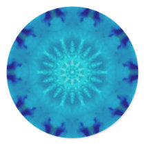 Blue Christmas Snowflake Pattern Sticker
