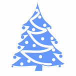 blue christmas tree acrylic ornament photo cutout