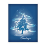 Blue Christmas Tree Christmas postcards