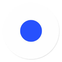 Blue Circle Square CircleTrans-3 The MUSEUM Zazzle Stickers
