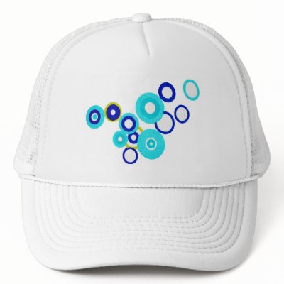 Blue Circules Trucker Hats by myhome71