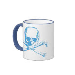Blue Classic Skull and Crossbones Coffee Mug