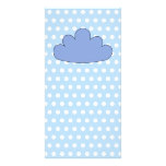 Blue Cloud on Blue and White Polka Dots. Photo Cards