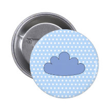 Blue Cloud on Blue and White Polka Dots. Pin