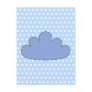 Blue Cloud on Blue and White Polka Dots. Post Cards
