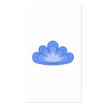 Blue Cloud on White Background. Business Card Template