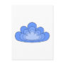 Blue Cloud on White Background. Postcards