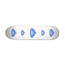 Blue Cloud on White Background. Skateboard Decks