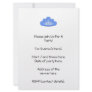 Blue Cloud with Smile on White. Personalized Invitations