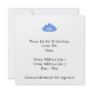 Blue Cloud with Smile on White. Personalized Announcement