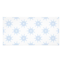 Blue Cog Wheels. Fractal Circles Pattern. Photo Cards