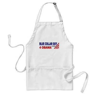 Blue Collar Guy 4 Obama Aprons by worldsfair