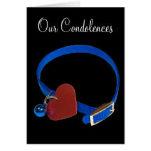 Blue Collar, Red Heart Cat Love Greeting Card